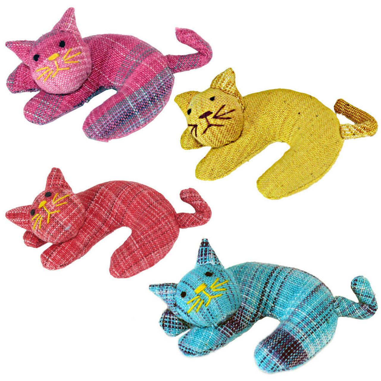 Goli Design Curly Kitty Catnip Cat Toy, Red