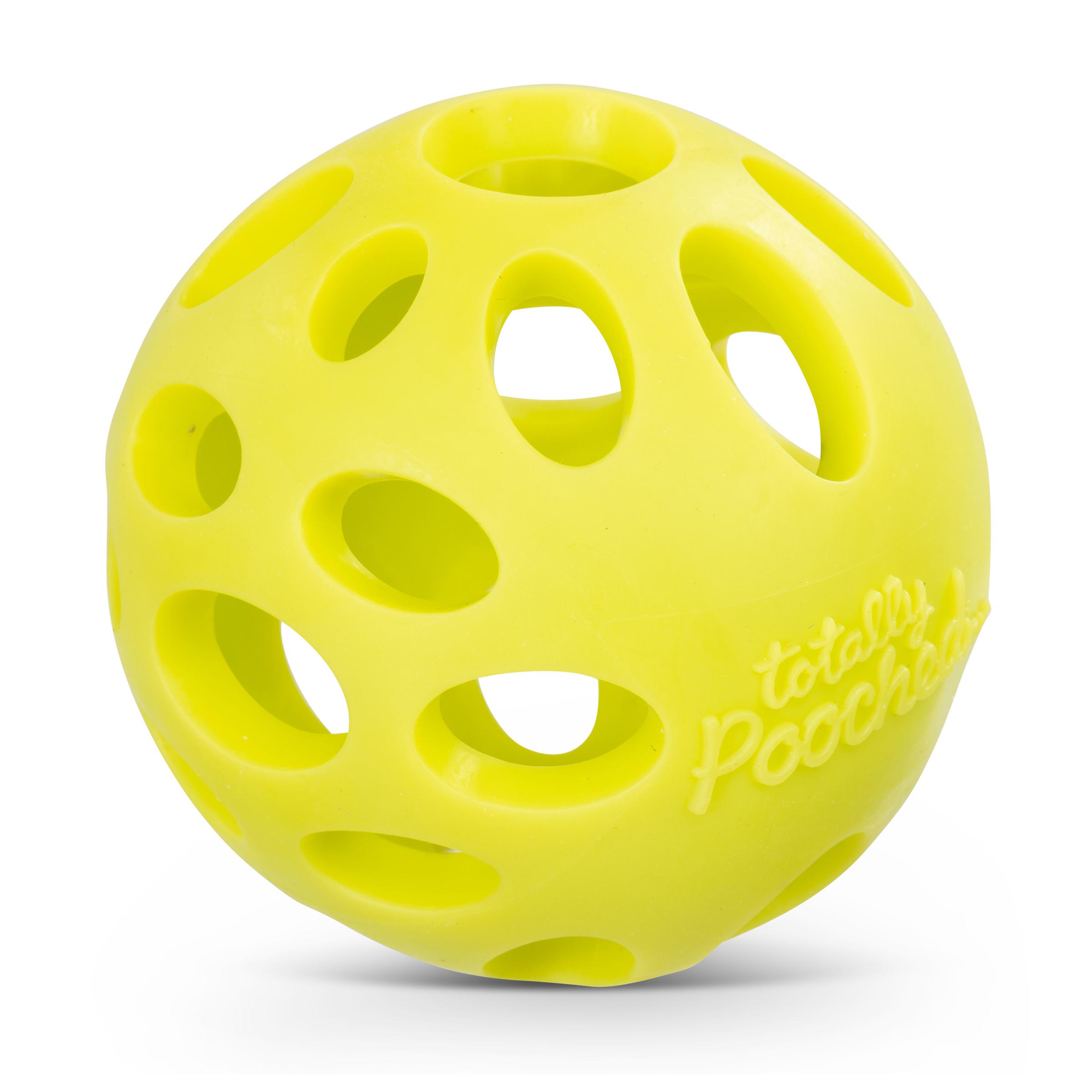 Messy Mutts Totally Pooched Huff'n Puff Fetch Ball Dog Toy, Green, 2.5-in