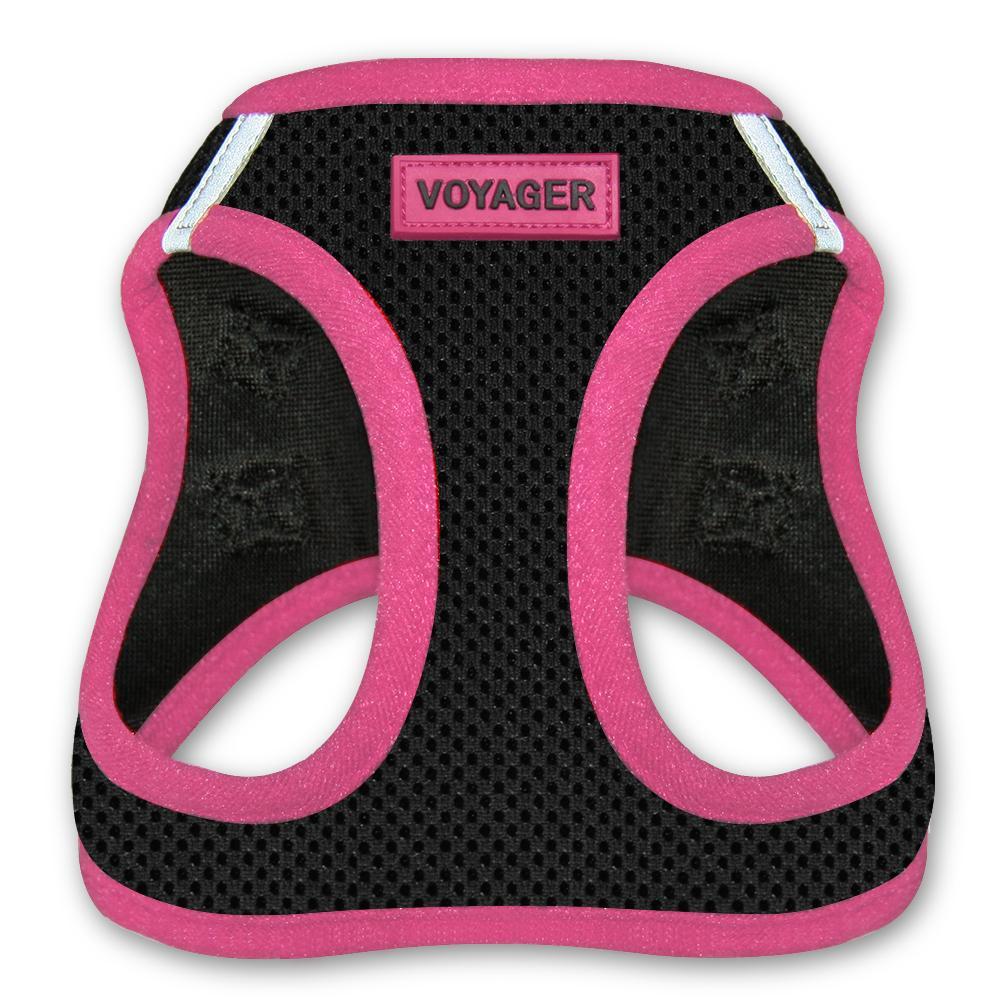 Voyager Step-In Air Black Mesh Dog Harness, Pink, Medium
