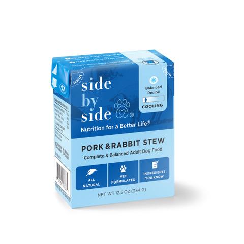 Side By Side Cooling Pork & Rabbit Stew Tetra Pack Wet Dog Food, 12.5-oz