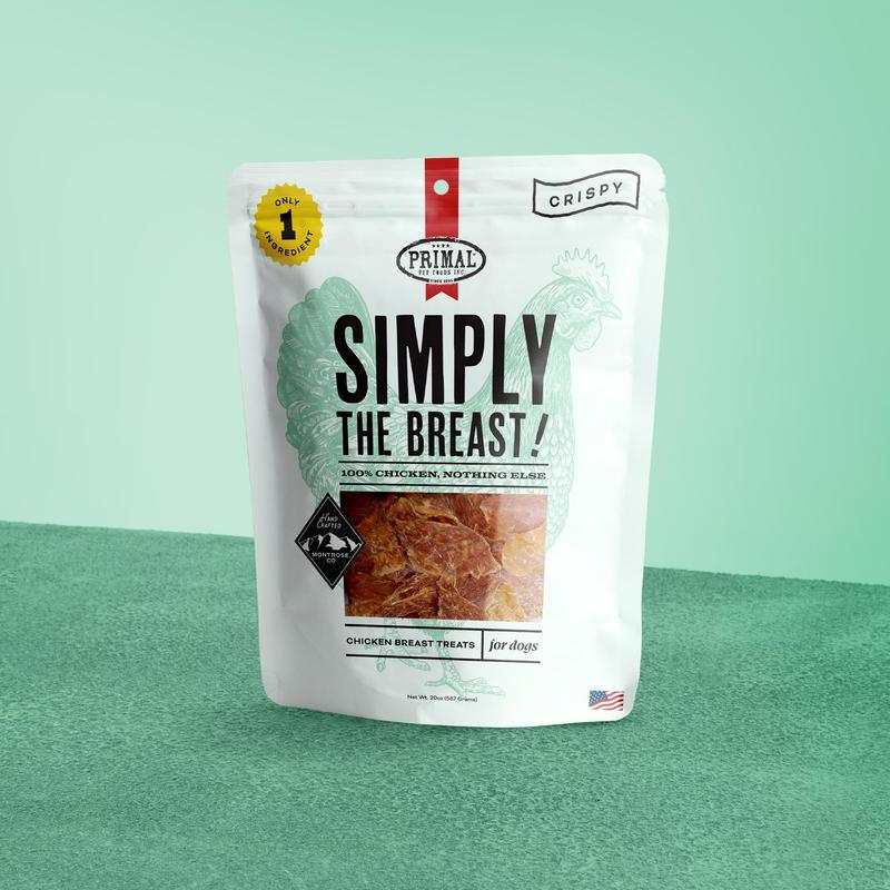 Primal Simply The Breast! Chicken Breast Dog Treats, 20-oz (**)