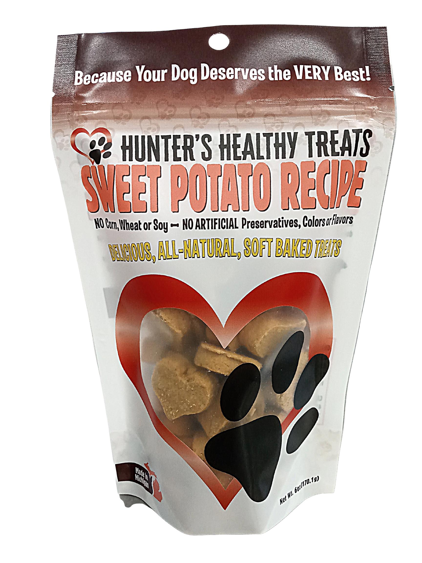 Hunter's Healthy Treats Sweet Potato Hearts Treats for Medium Dogs