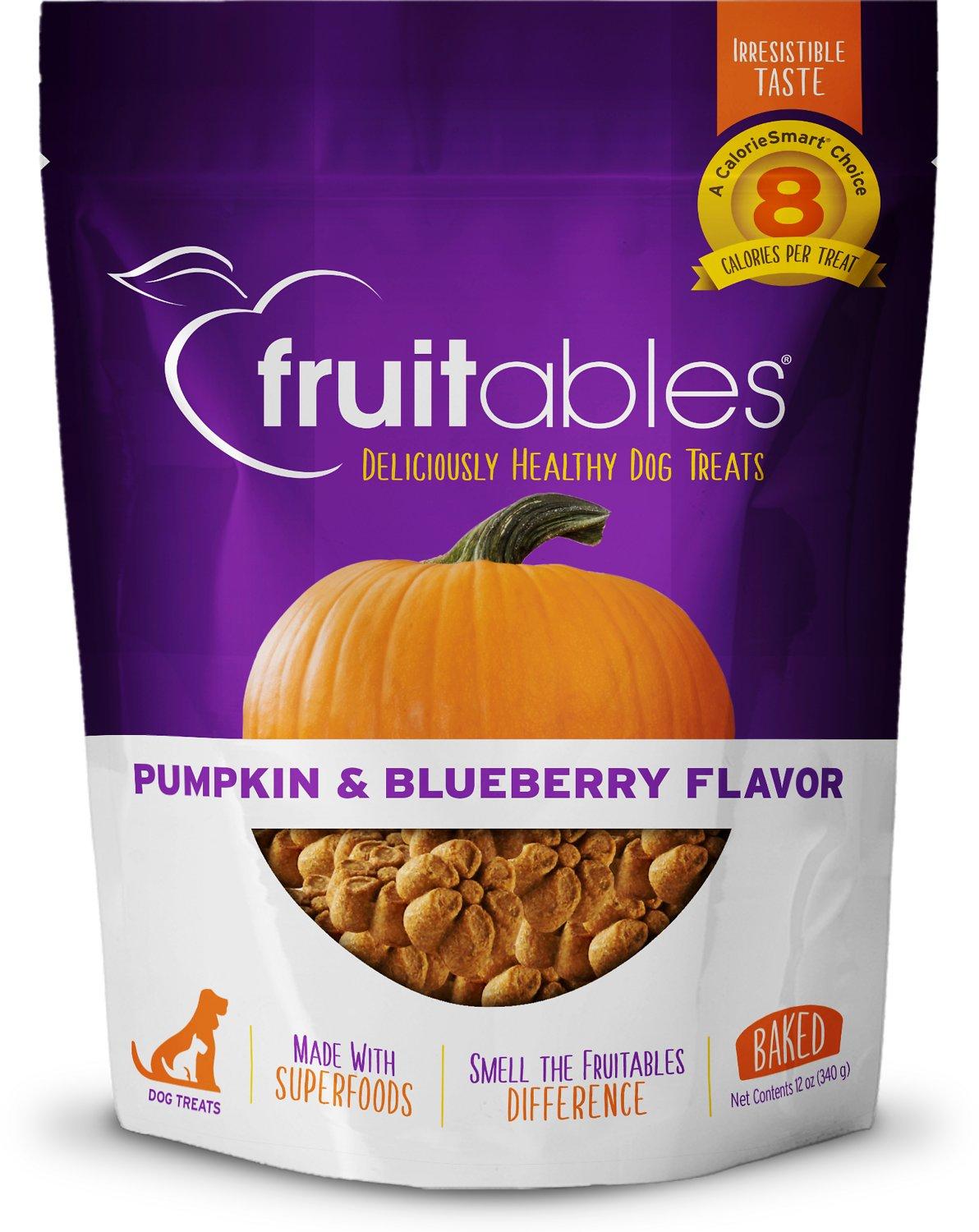 Fruitables Pumpkin & Blueberry Flavor Crunchy Dog Treats