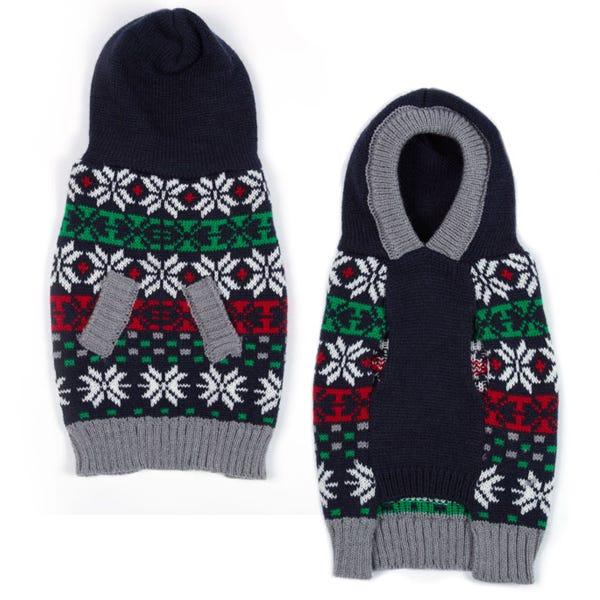 East Side Collection Snowflake Hoodie Sweater, Small