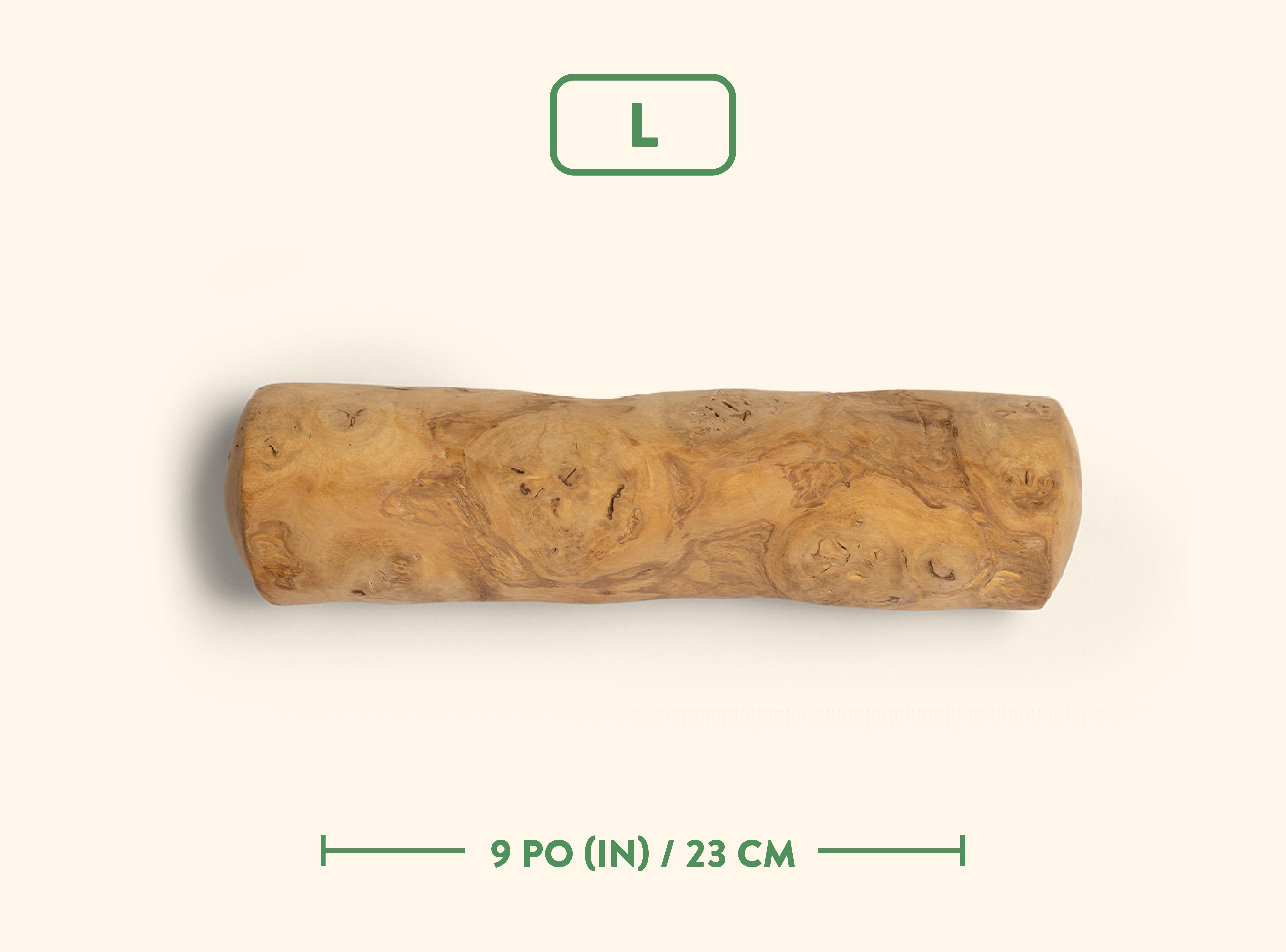 Jawgler Java Wood Smoked Maple Ham Chew Dog Toy, Large