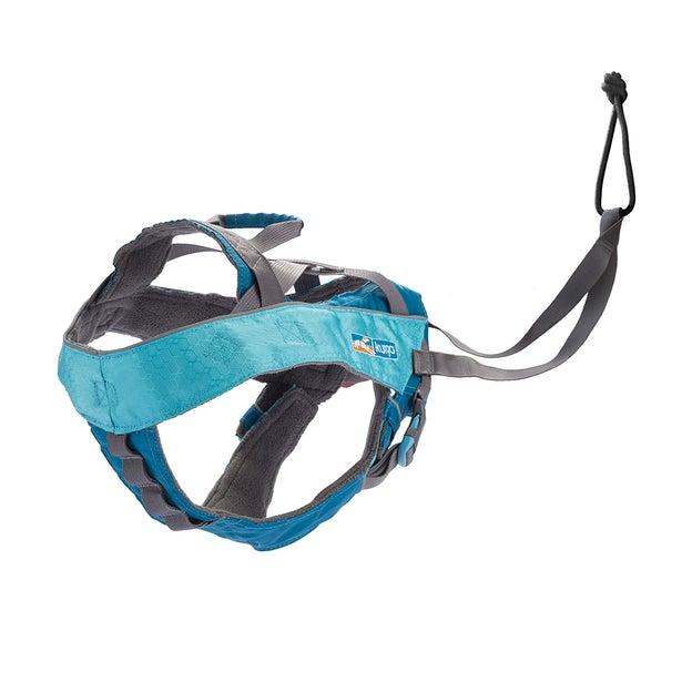 Kurgo Long Hauler Cradle Back Joring Dog Harness, Coastal Blue, Medium