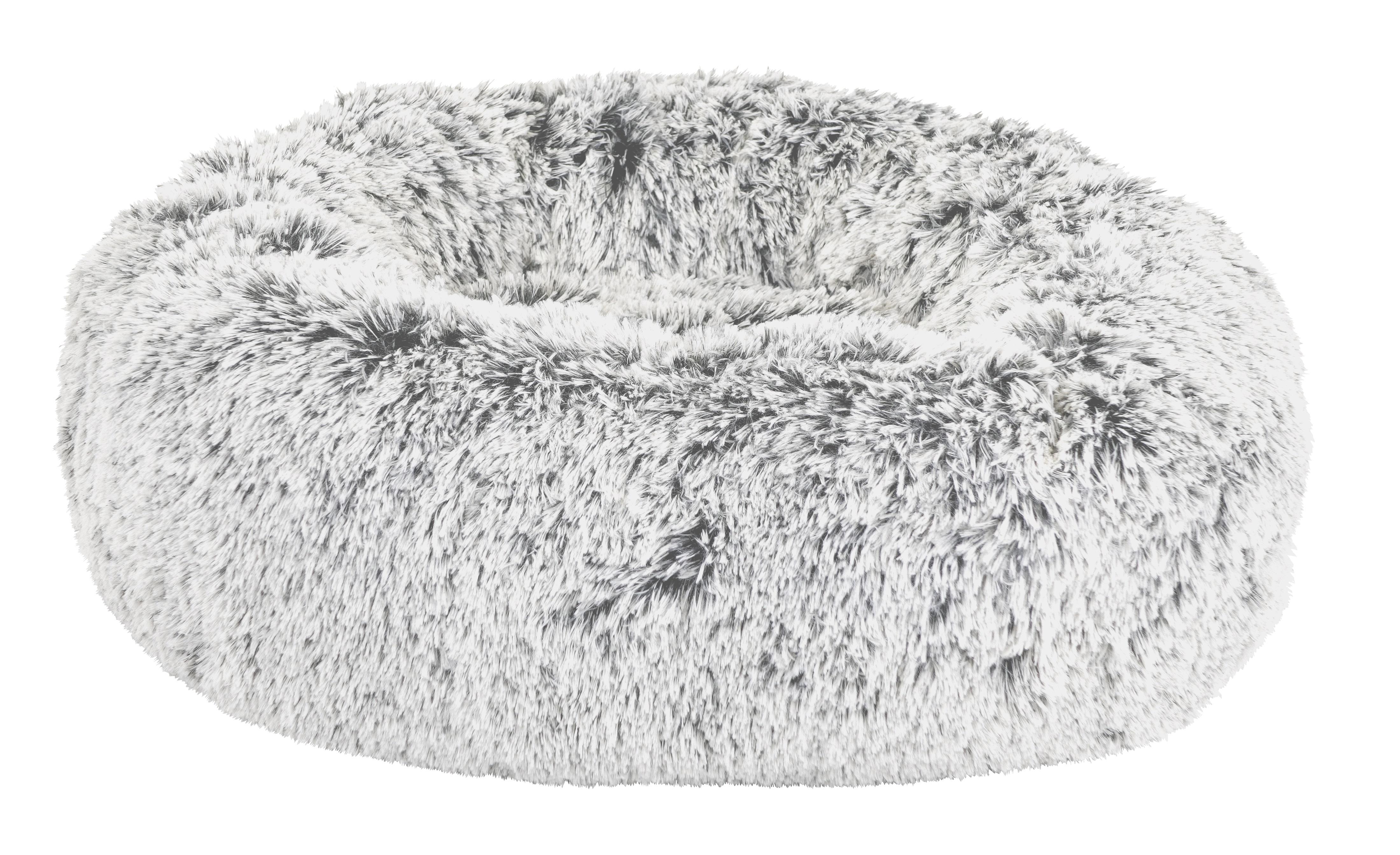 Bud'z Calming Round Dog Bed, Gray, 36-in