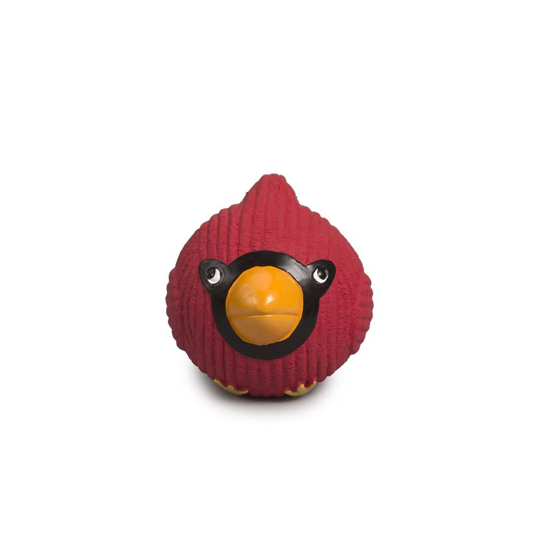 HuggleHounds Carmine Cardinal Ruff-Tex Dog Toy, Small