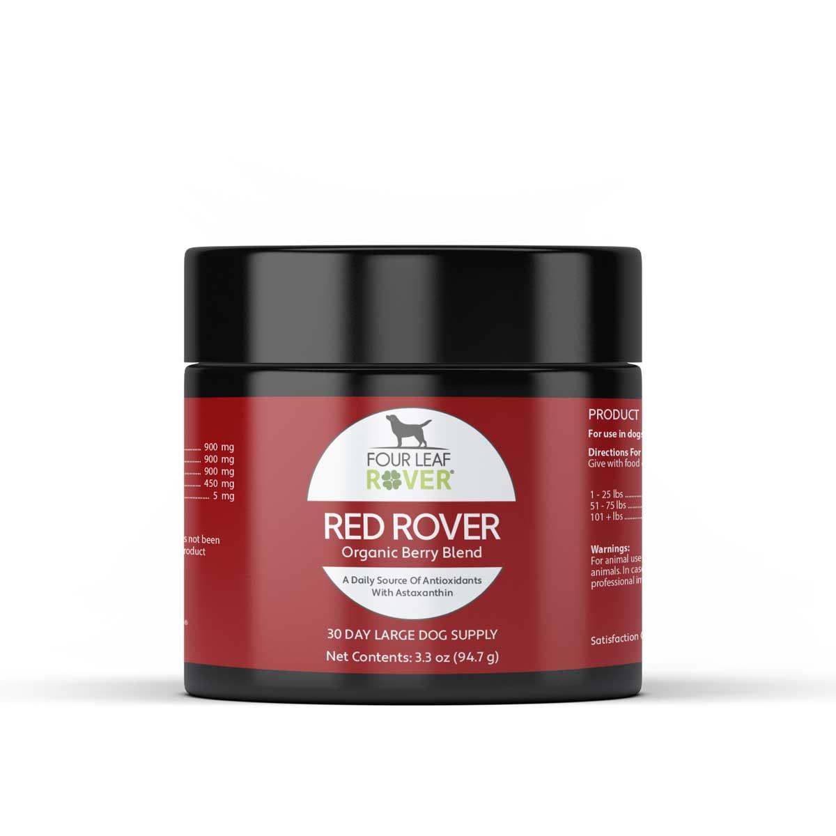 Four Leaf Rover Red Rover Organic Berries Dog Supplement, 3.3-oz