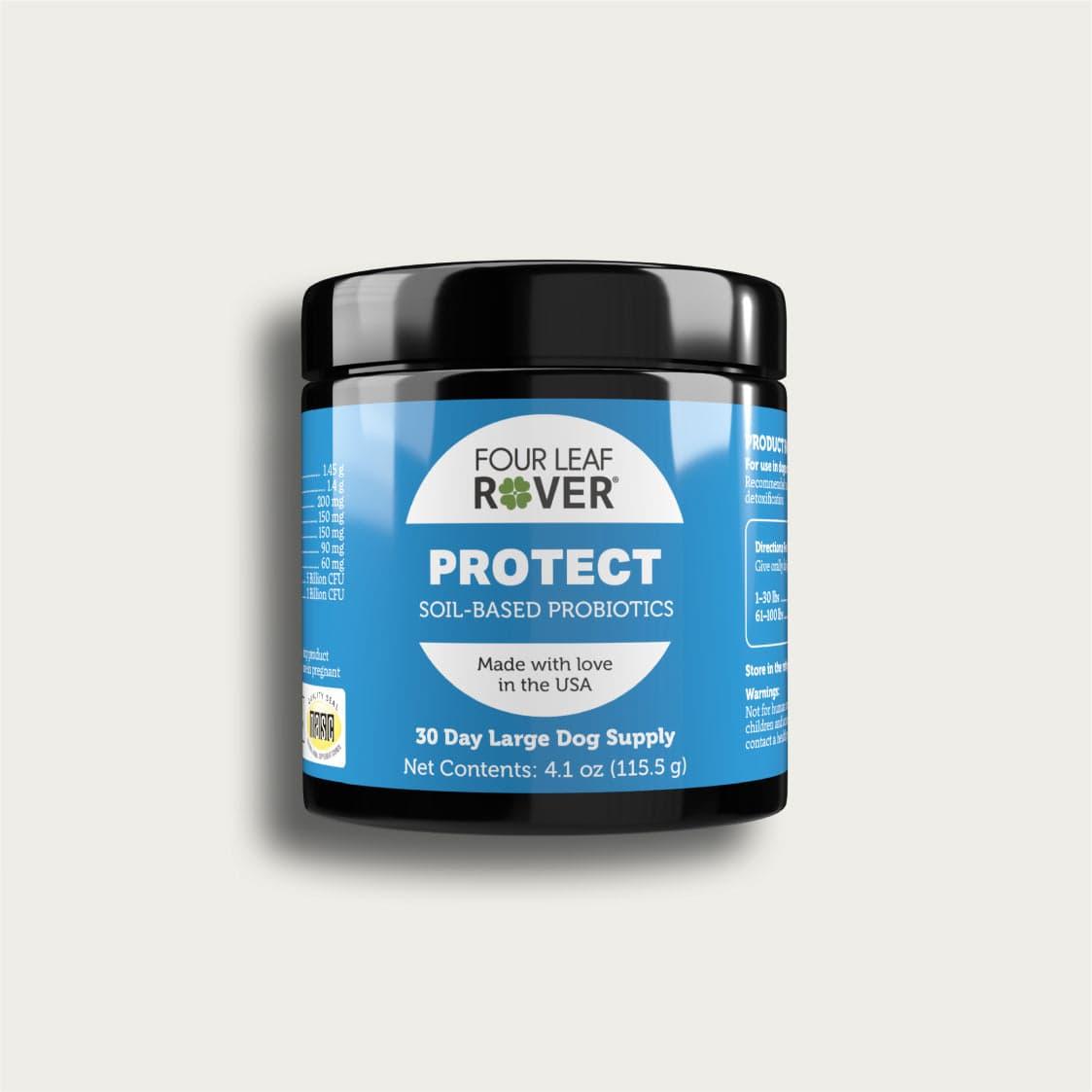 Four Leaf Rover Protect Soil-Based Probiotics Dog Supplement, 4.1-oz