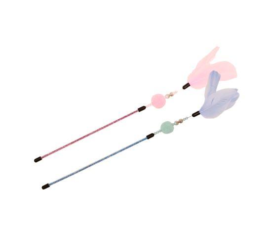 Bud'z Cotton Candy Ball Jar Feather Cat Toy