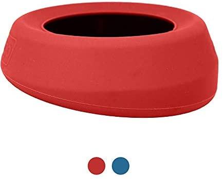 Kurgo Wander Splash Free Dog Water Bowl, Chili Red