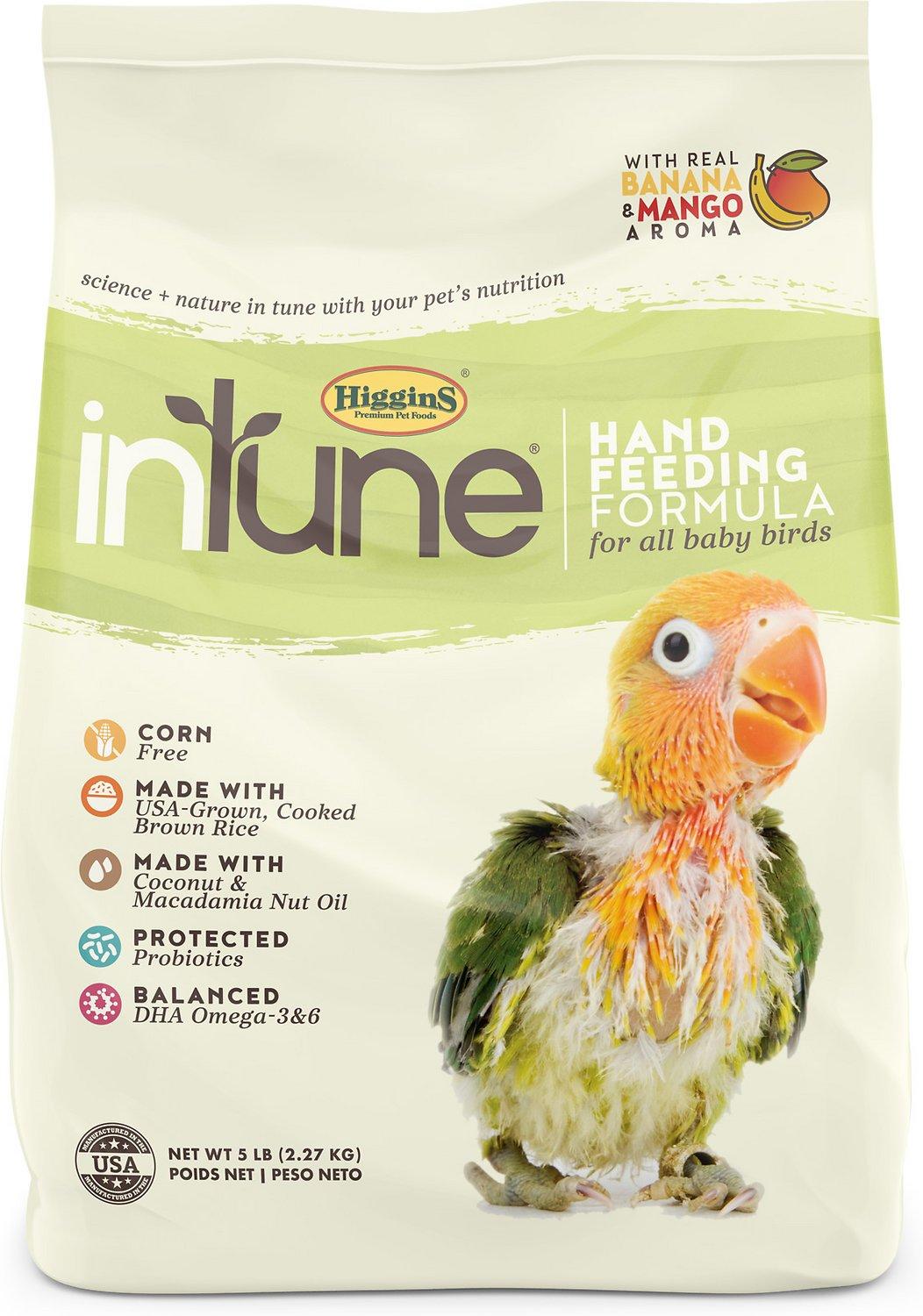 Higgins inTune Hand Feeding Baby Bird Food, 5-lb