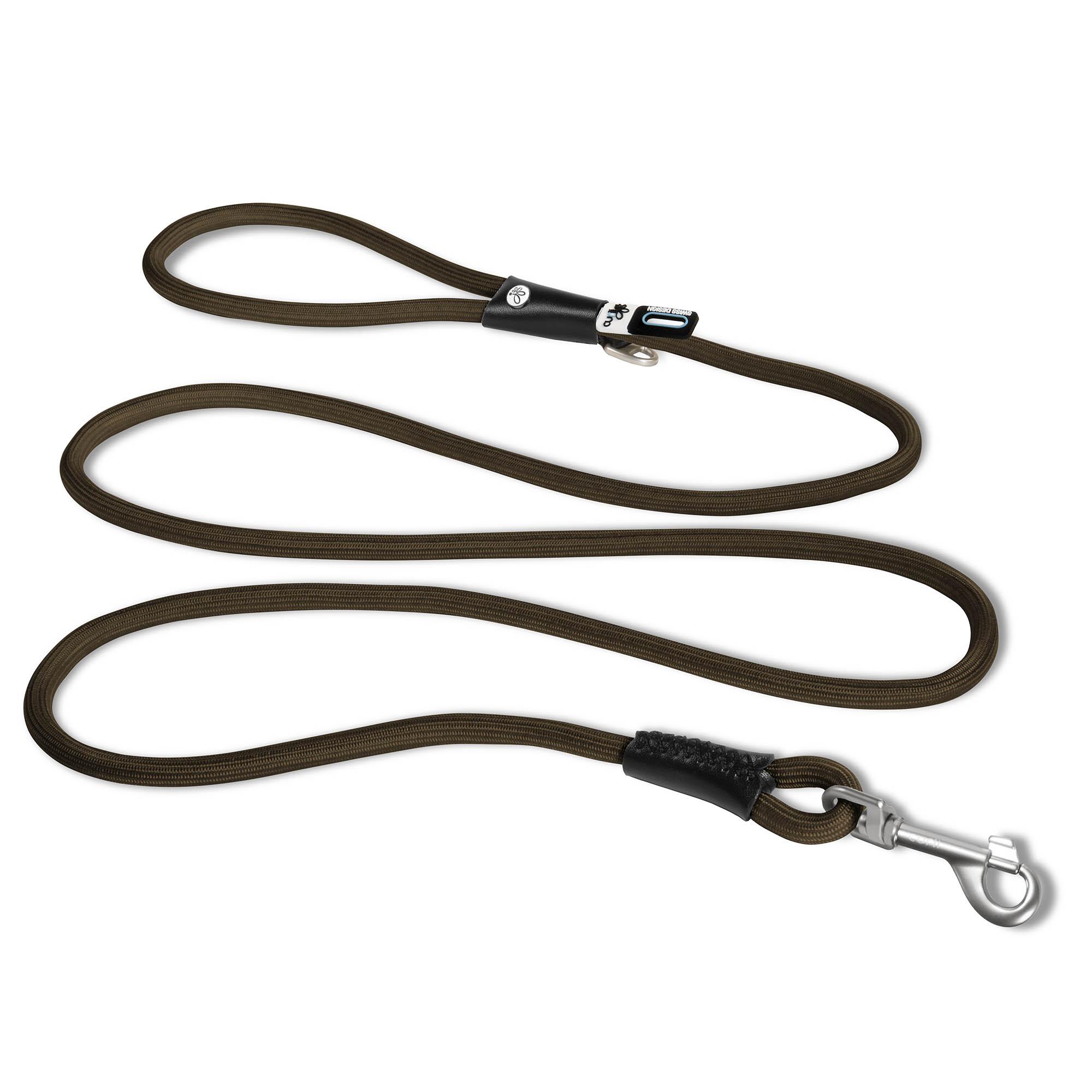 Curli Stretch Comfort Dog Leash, Brown, Medium