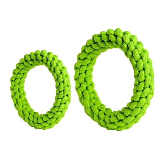 RompiCatz Tug N' Toss Rope Dog Toy, Green, Large