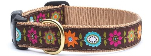 Up Country Dog Collar, Bella Floral, 1-in x 12-18-in