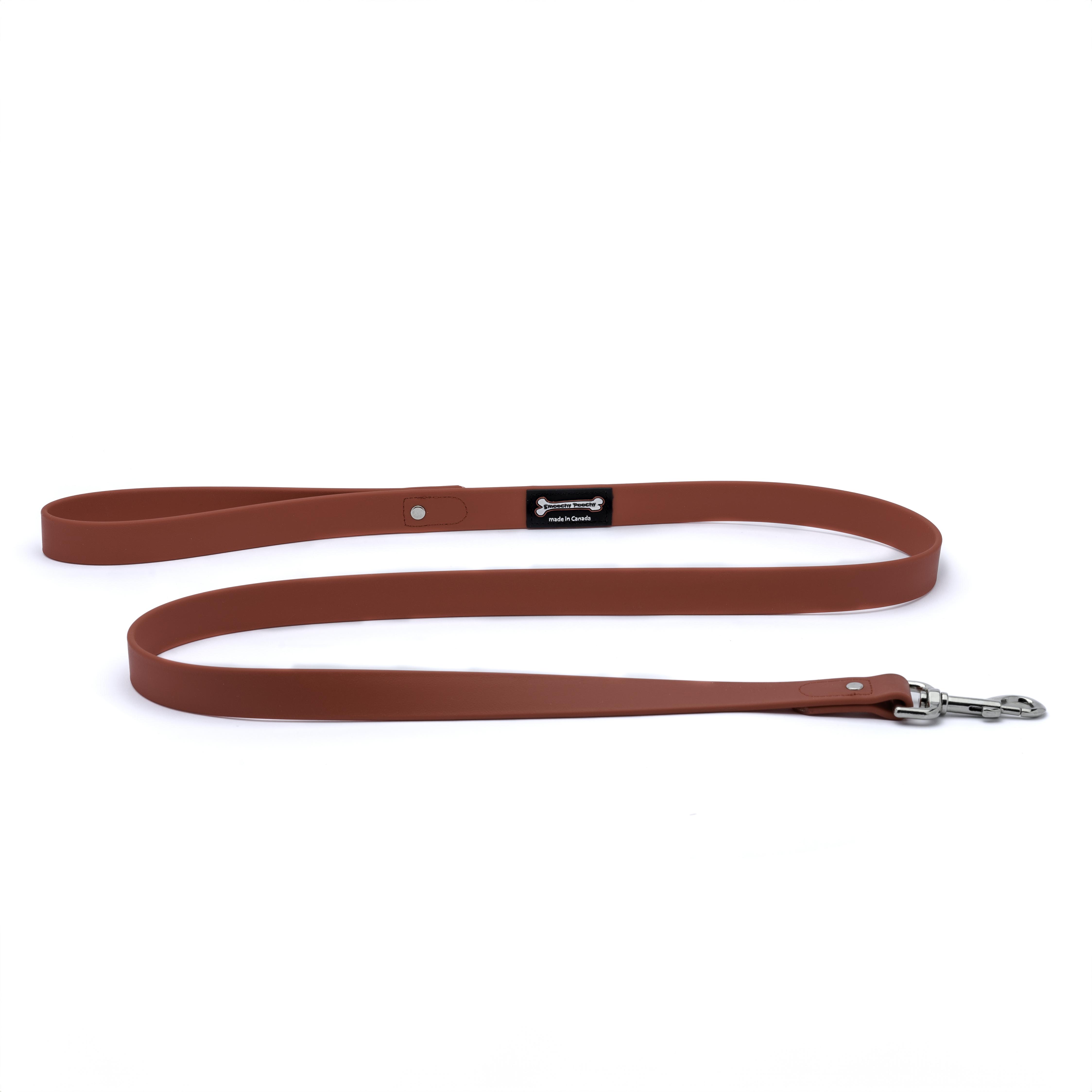 Smoochy Poochy Polyvinyl Waterproof Regular Style Dog Leash, Red, 5/8-in x 5-ft