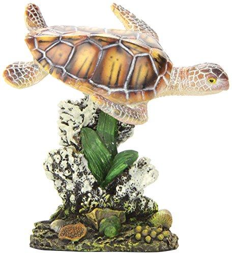 Penn-Plax Sea Turtle Aquarium Decoration, Small