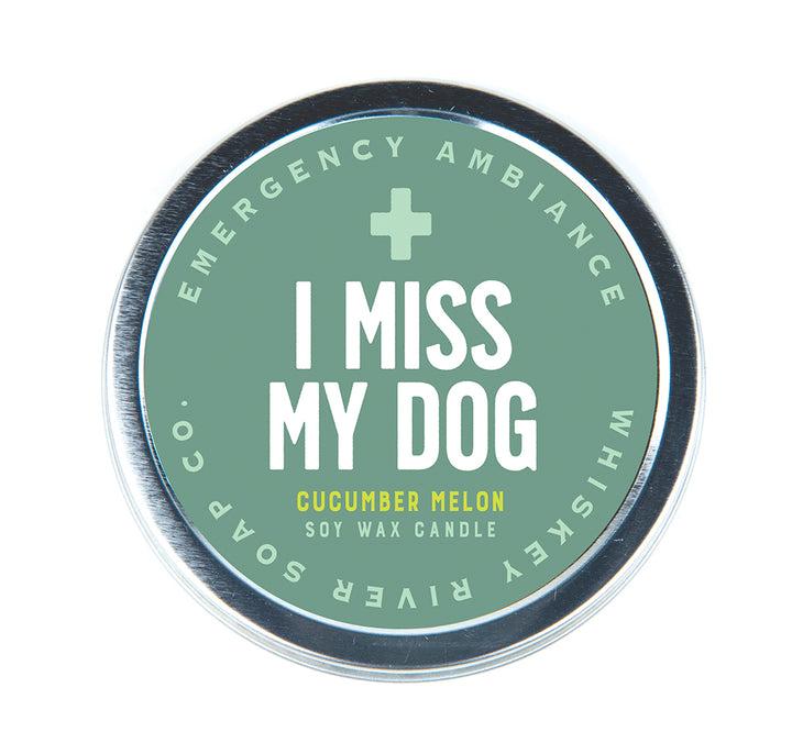 Whiskey River Soap Co. I Miss My Dog Tin Soy Wax Candle, 3-oz
