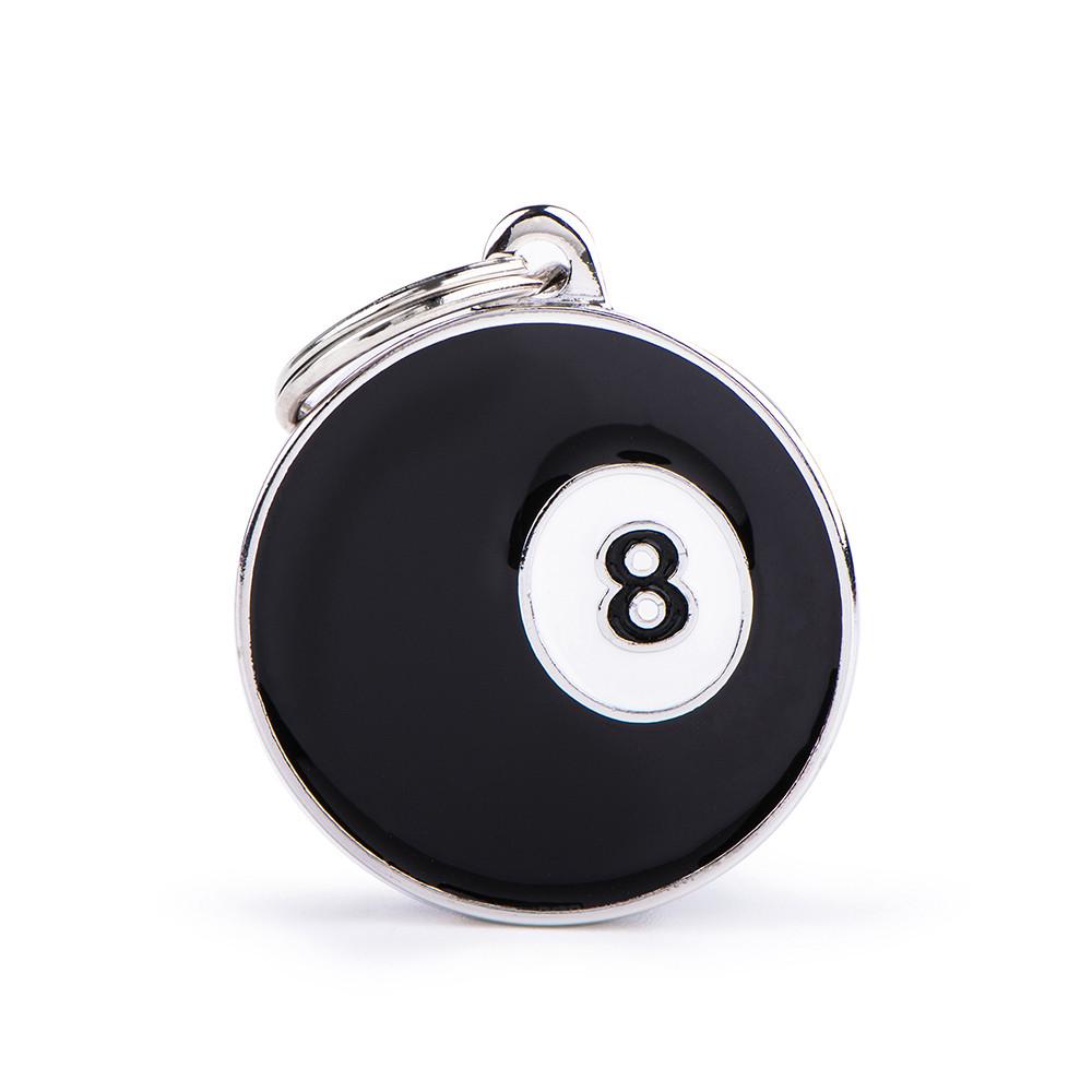 MyFamily Charms Billiard Ball Pet ID Tag, Big