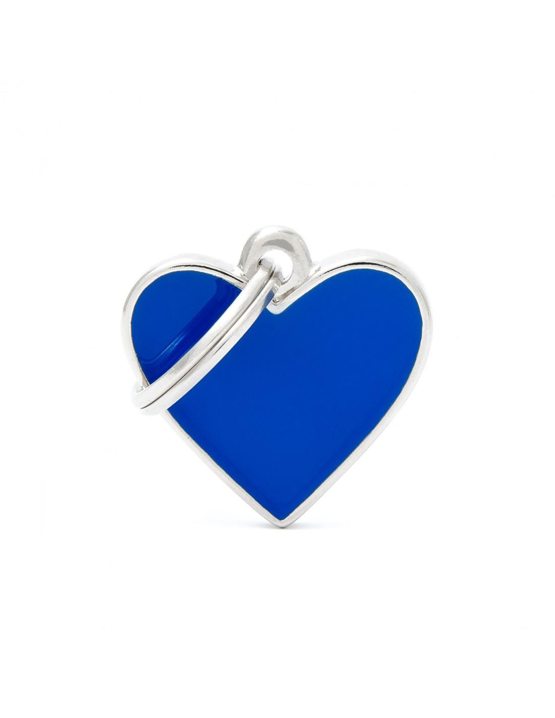 MyFamily Heart Pet ID Tag, Blue, Small