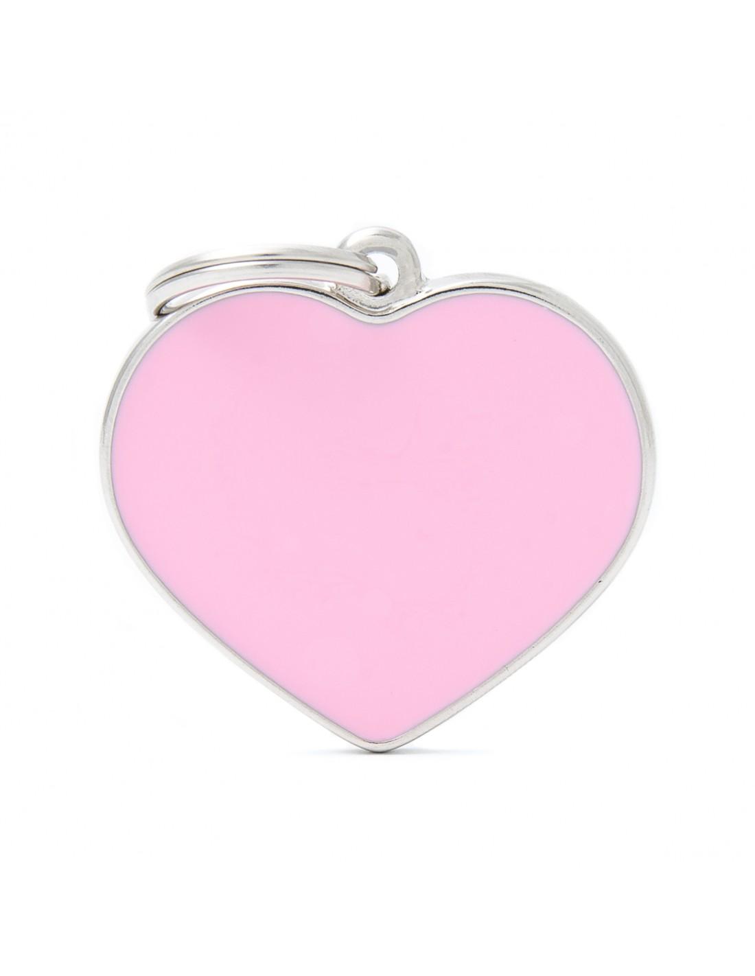 MyFamily Heart Pet ID Tag, Pink, Big