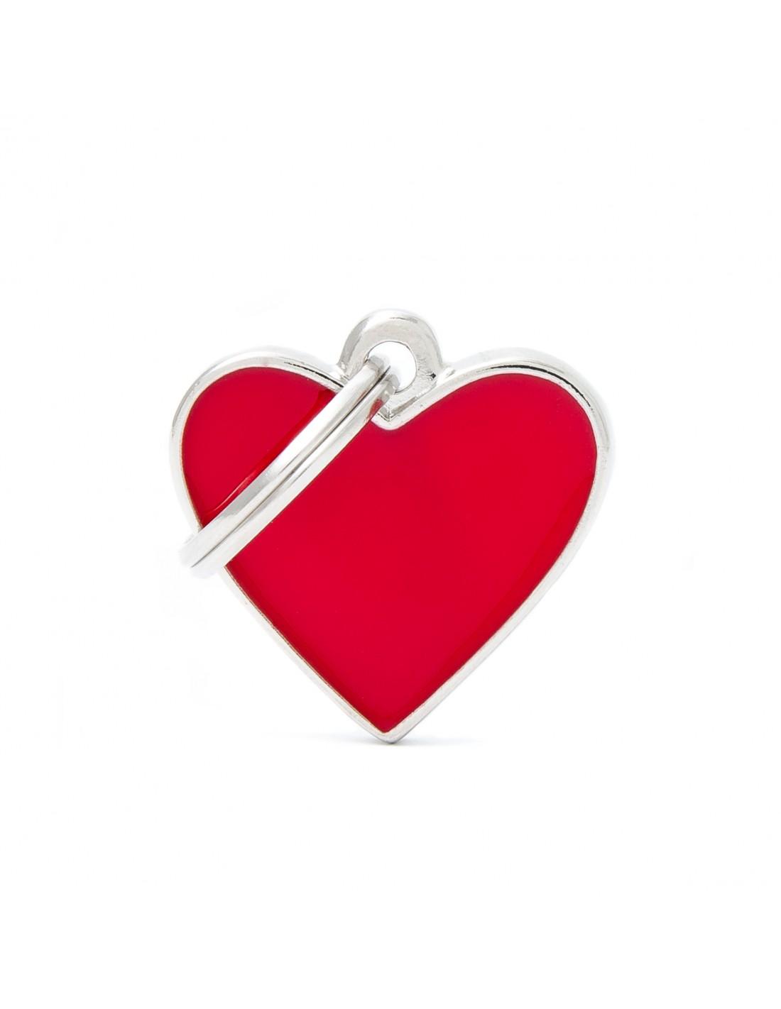 MyFamily Heart Pet ID Tag, Red, Small