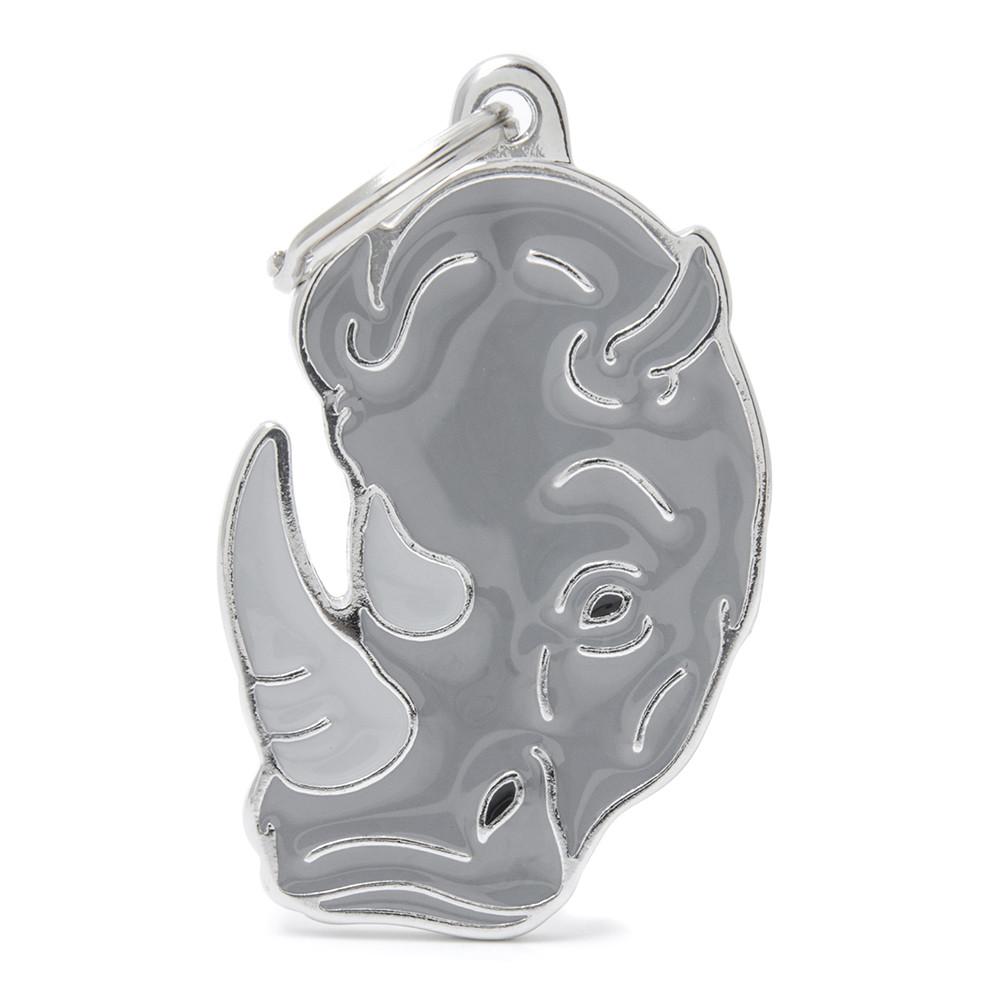 MyFamily Wild Rhinoceros Pet ID Tag, Medium (Size: Medium)