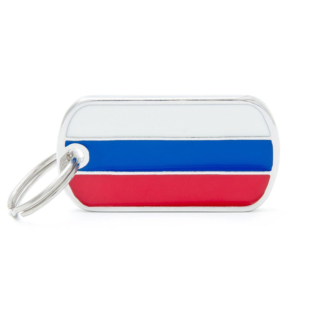 MyFamily Flags Russian Pet ID Tag, Medium