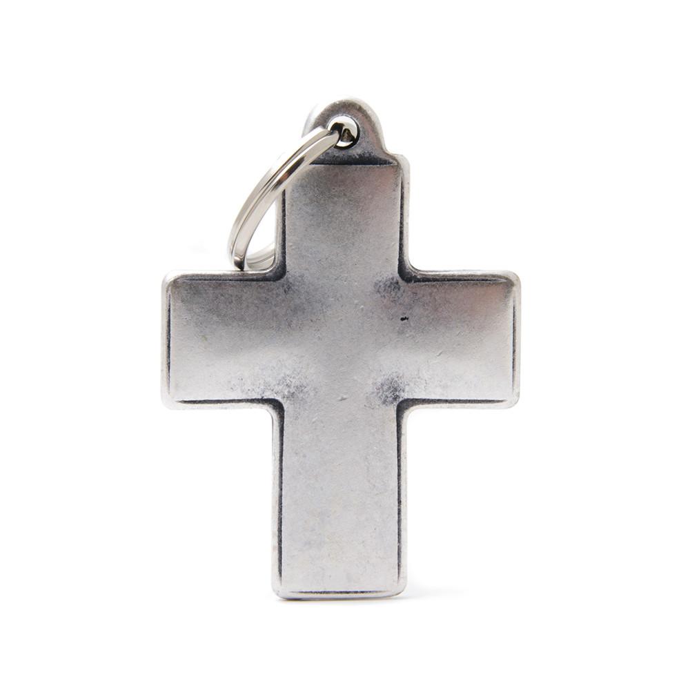 MyFamily Bronx Smooth Cross Pet ID Tag, Big