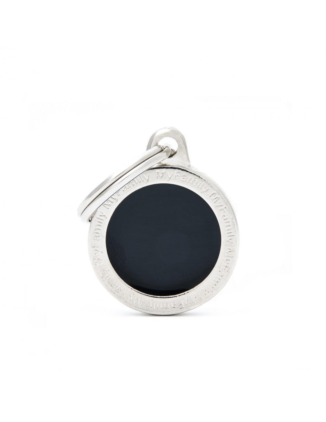 MyFamily Circle Pet ID Tag, Black, Small