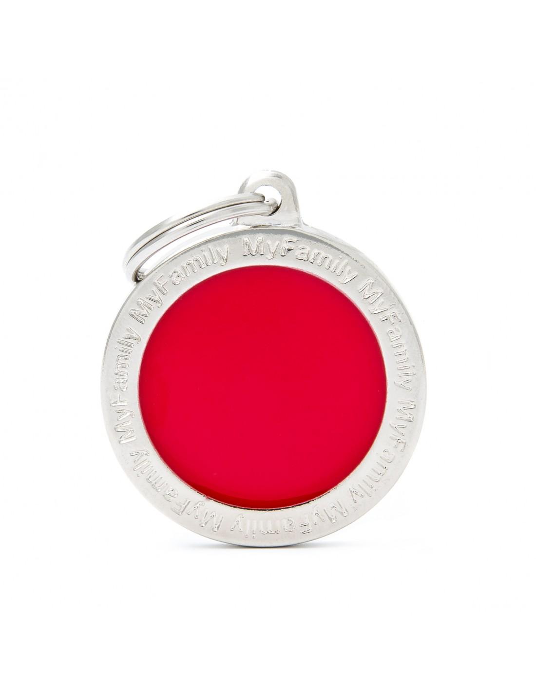 MyFamily Circle Pet ID Tag, Red