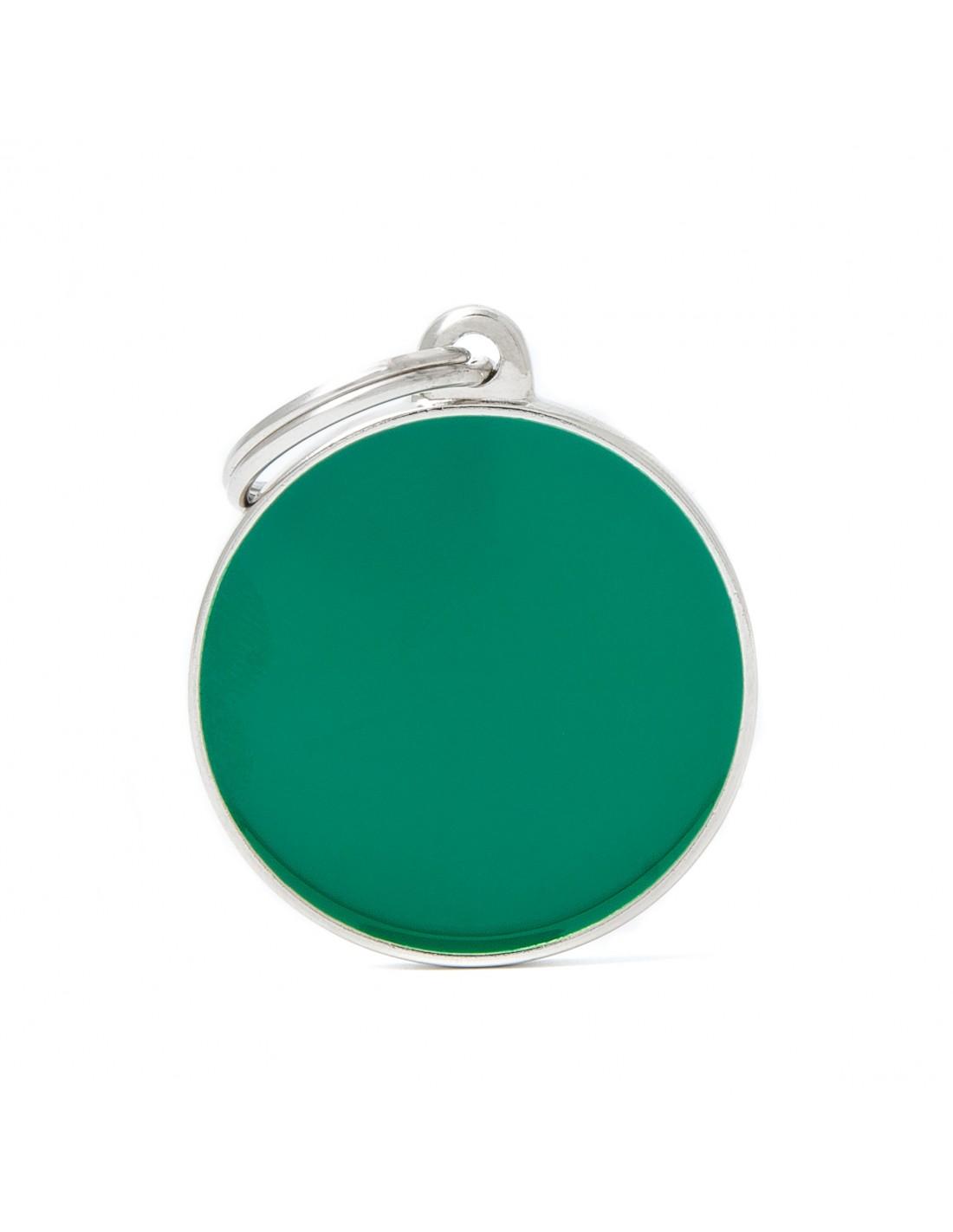 MyFamily Circle Handmade Pet ID Tag, Green, Big