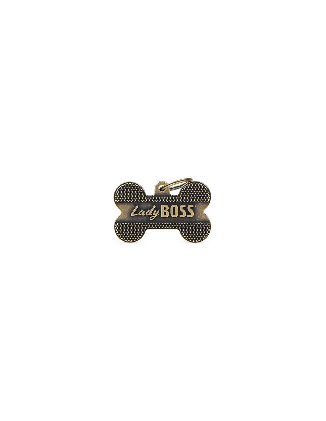 MyFamily Bronx Bone Boss Pet ID Tag, X-Large