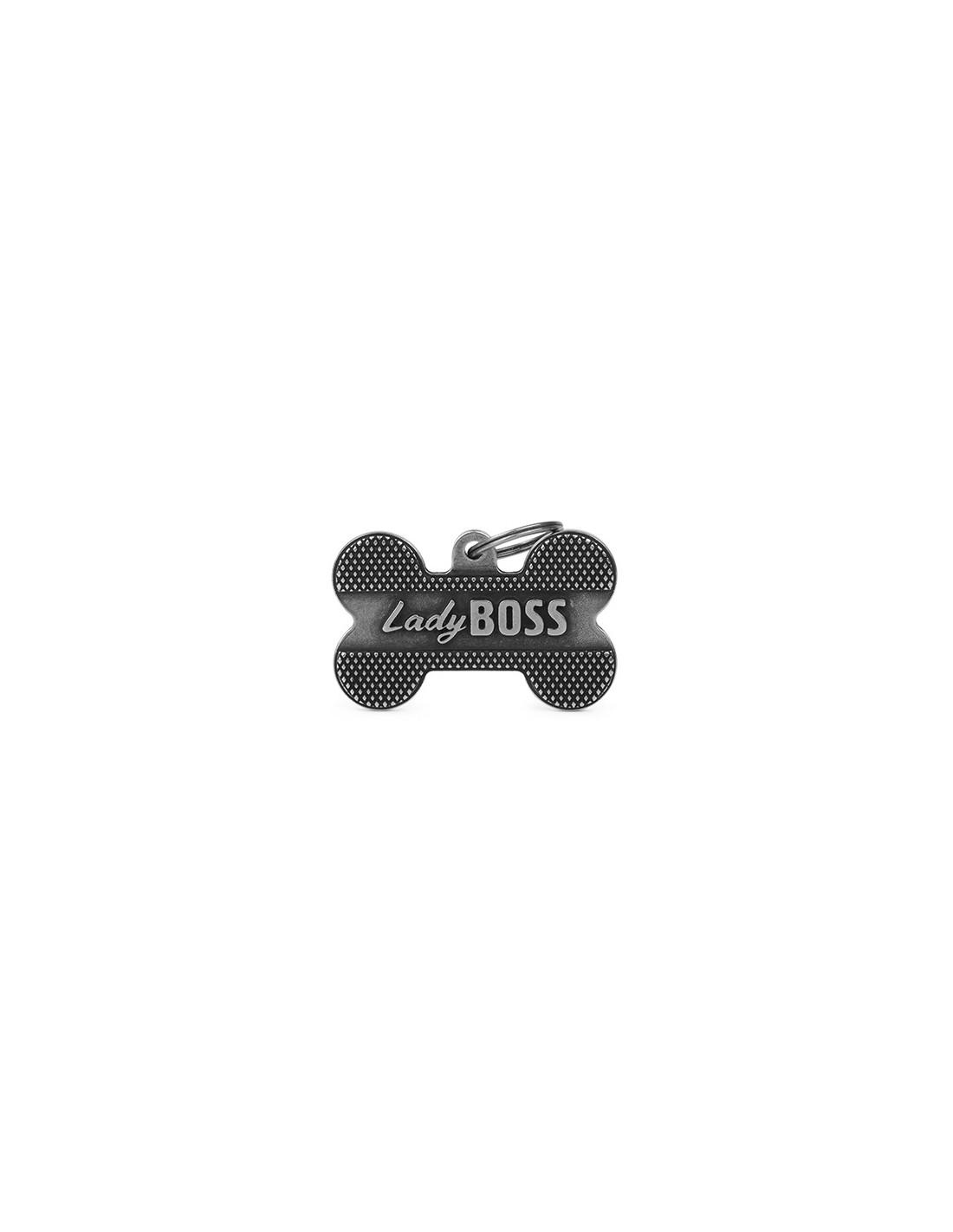 MyFamily Bronx Bone Lady Boss Pet ID Tag, X-Large