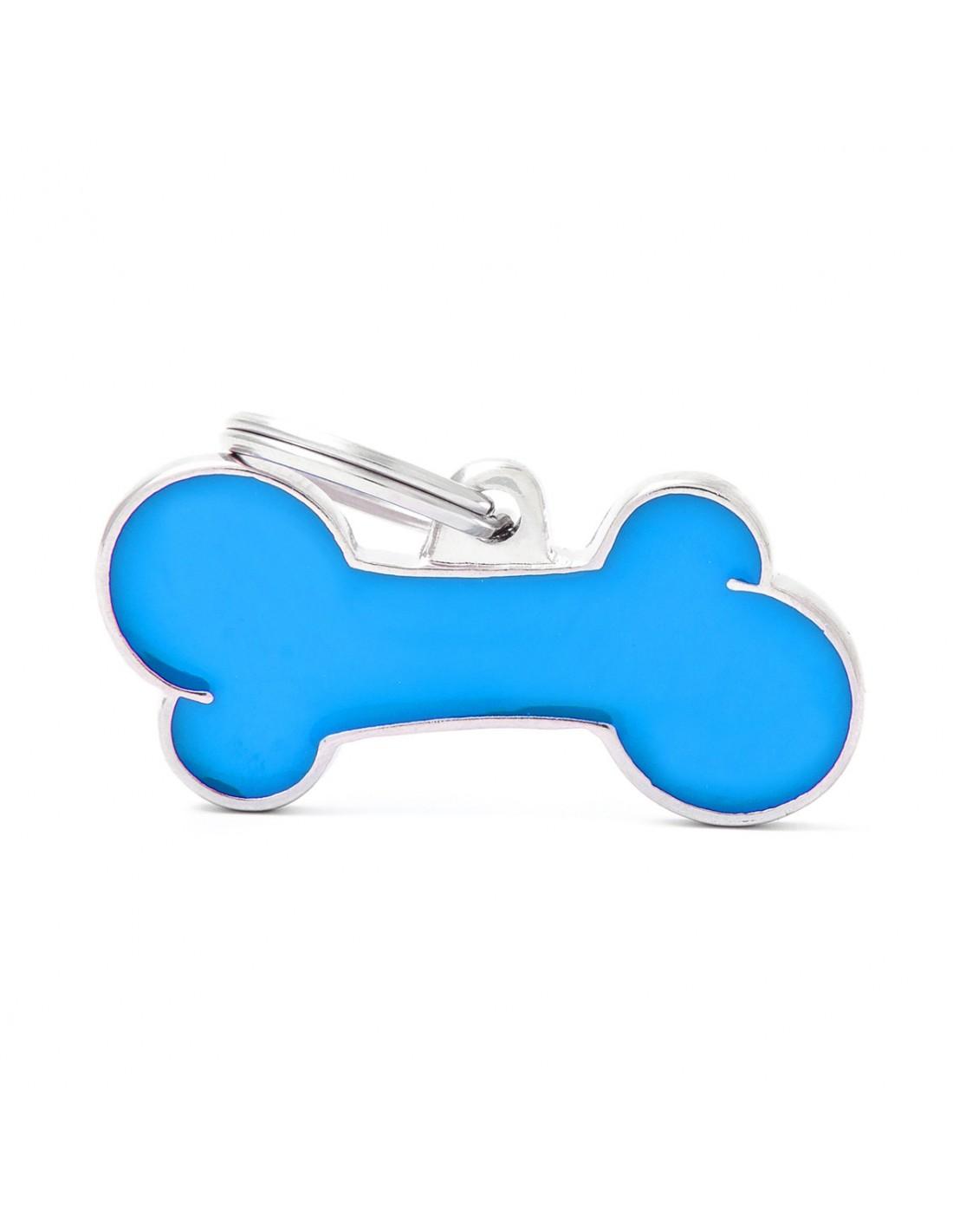 MyFamily Classic Bone Pet ID Tag, Light Blue, Big