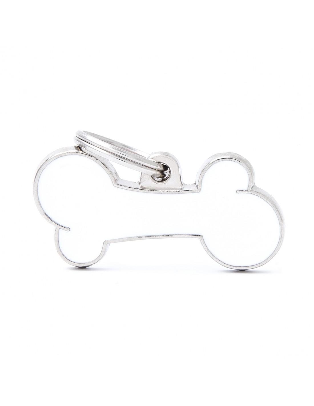 MyFamily Classic Bone Pet ID Tag, White, Big