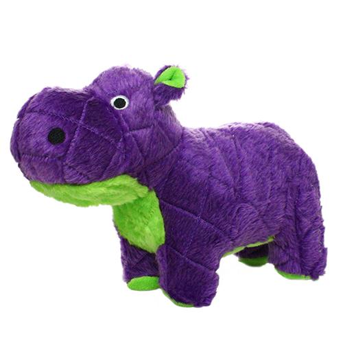 Mighty Safari Hippo Dog Toy, Purple/Green, Junior