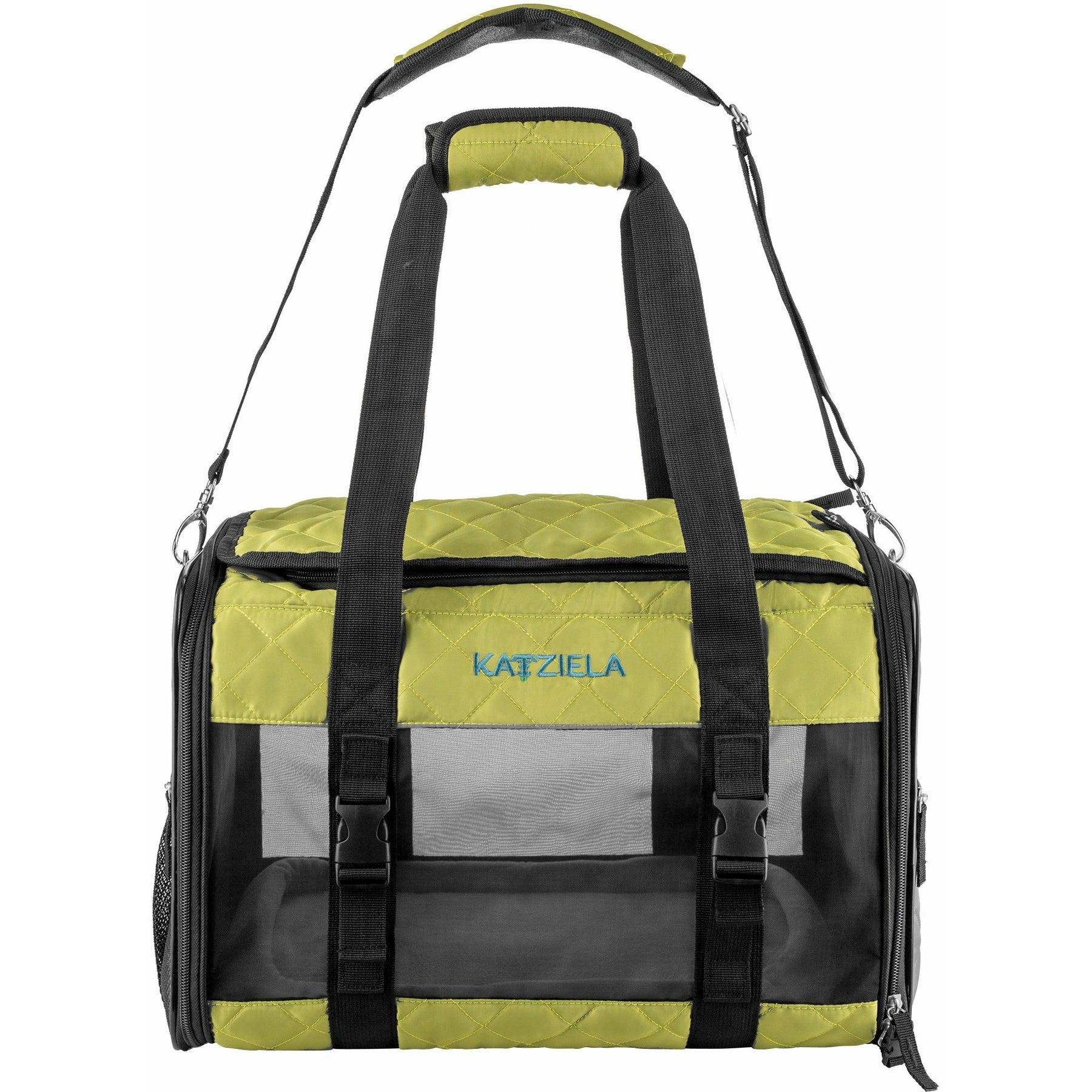 Katziela Quilted Companion Pet Carrier, Olive Green