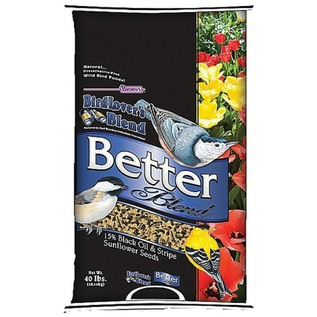 Brown's Bird Lover's Blend Better Blend Wild Bird Food, 40-lb