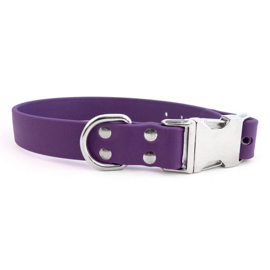 Auburn Leathercrafters Sparky's Choice Side-Release Buckle Dog Collar, Violet, 1-in x 22-in