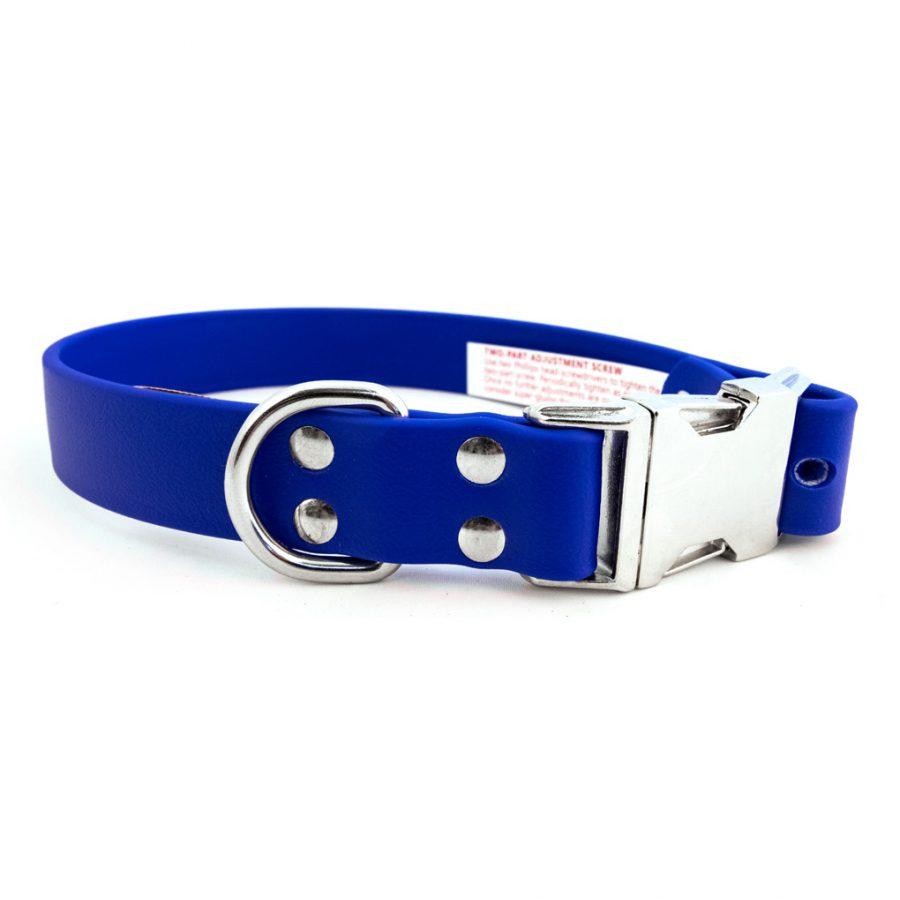 Auburn Leathercrafters Sparky's Choice Side-Release Buckle Dog Collar, Blue, 1-in x 18-in