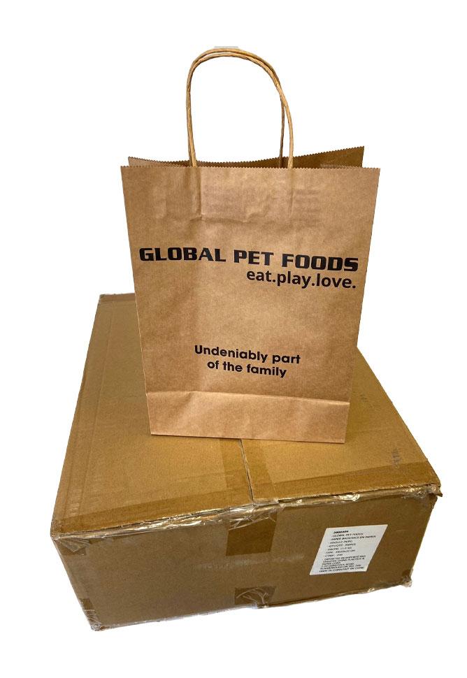 Global Pet Foods Branded Paper Bag SMALL (200/cs) -GPFD Item #2000409