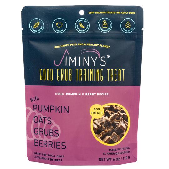 Jiminy's Good Grub Pumpkin, Berries & Oats Training Dog Treats, 6-oz
