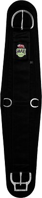 Weaver Leather Felt Lined Horse Roper Smart Cinch with Roll Snug Cinch Buckle, Black, 36-in