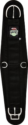 Weaver Leather Felt Lined Horse Roper Smart Cinch with Roll Snug Cinch Buckle, Black, 36-in