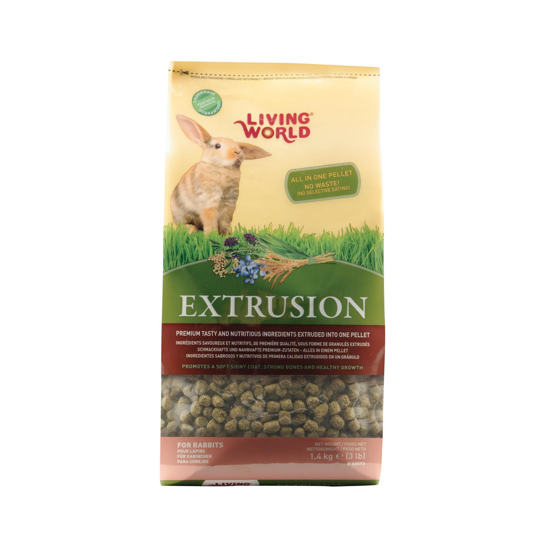 Living World Extrusion Diet for Rabbits, 3.3-lb