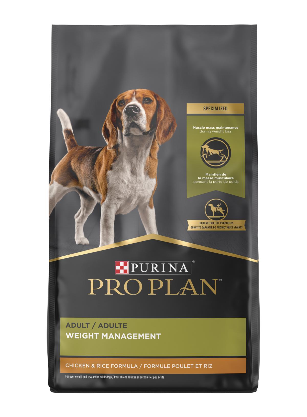 Purina Pro Plan Weight Management Chicken & Rice Formula Adult Dry Dog Food, 15.4-kg