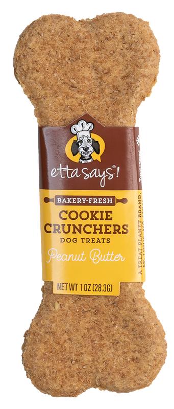 Etta Says! Bakery-Fresh Cookie Crunchers Peanut Butter Dog Treats, 1-oz