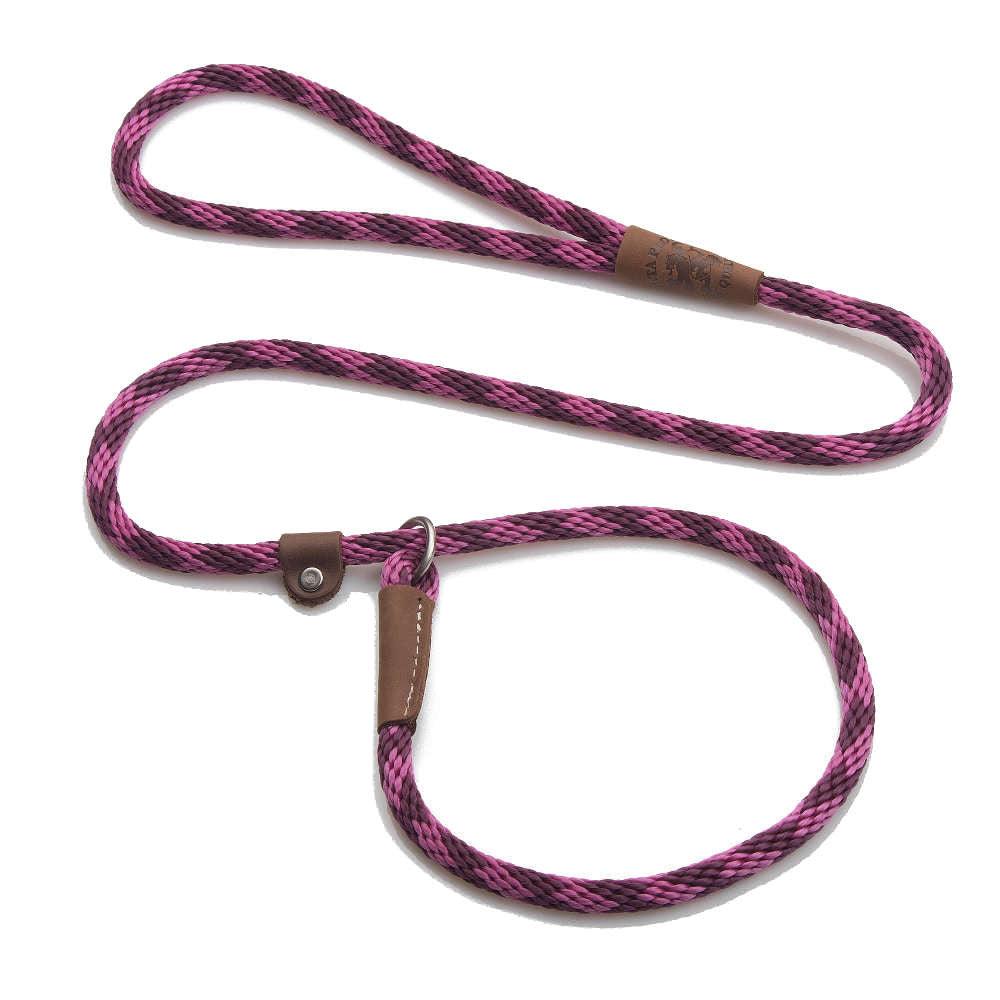 Mendota Pet Small Slip Checkered Dog Leash, Diamond Ruby, 3/8-in x 4-ft